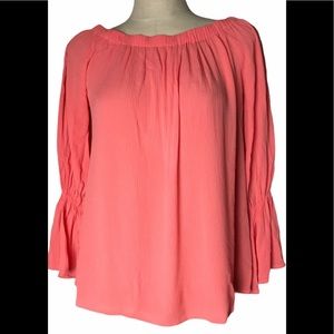 SANCTUARY XS bell sleeve flowy semi sheer top XS
